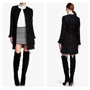 Vertigo Paris black Boucle coat Black Size Extra Small XS
